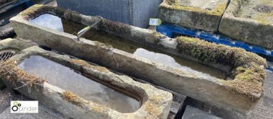 A Victorian Yorkshire Stone Trough, 8in high x 14in wide x 78in long
