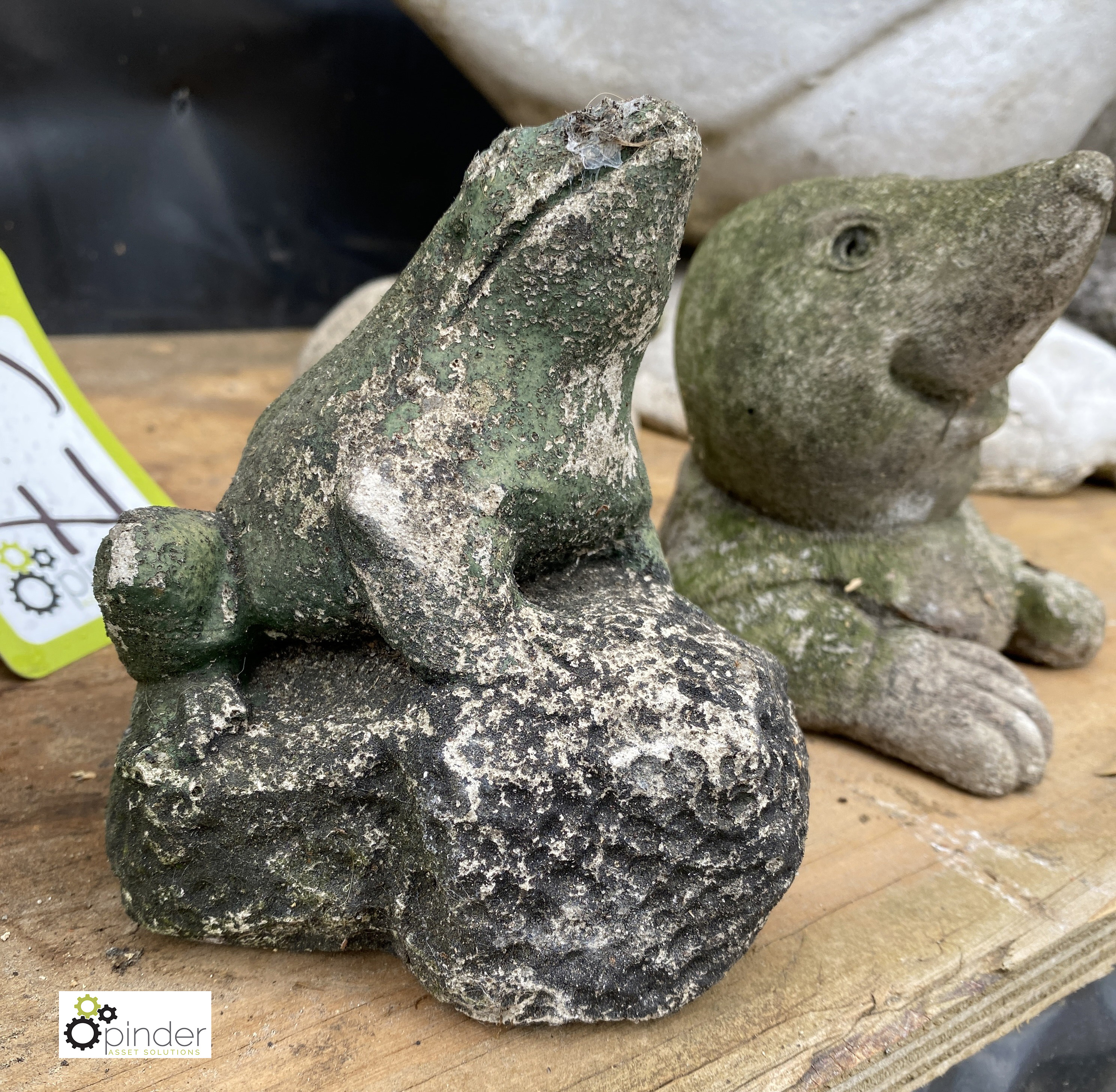 Reconstituted Stone Animals comprising rabbit, frog and mole - Image 5 of 7
