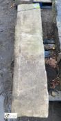 A reclaimed Victorian Yorkshire Stone Doorstep, 60in x 14in x 9in (Located at Deep Lane,