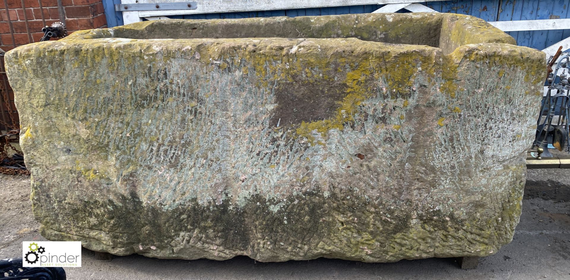 A Georgian Yorkshire Stone Horse Trough, 38in high x 44in wide x 84in long - Image 5 of 7
