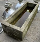 An Edwardian Yorkshire Gritstone Trough, 12in high x 20in wide x 56in long