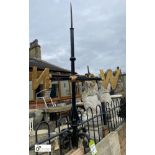 An original cast iron Weathervane, with gold leaf direction pointers, circa 1880, maker’s mark ‘