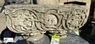 A reconstituted stone Planter, with classical design, 11in high x 12in wide x 21in long