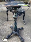A vintage decorative cast iron Pub Table Base, 26in high