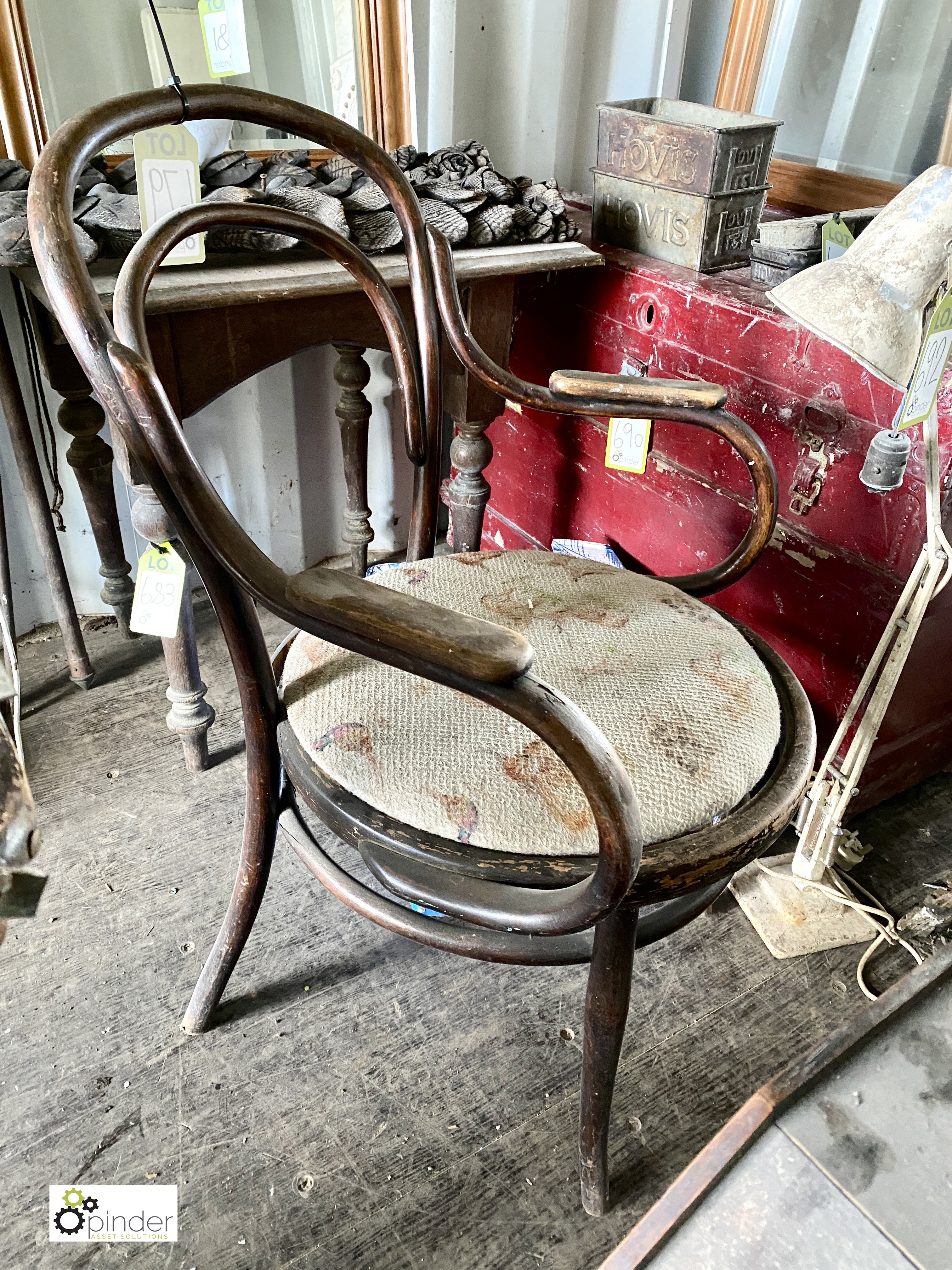 A Polish bentwood Carver Chair, circa 1920s, 36in high - Image 3 of 4