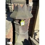 An original Victorian salt glazed terracotta crown top Chimney Pot, 36in high x 18in diameter