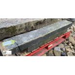 2 lengths Victorian Yorkshire Stone Coping, 3in high x 8in wide x approx. 6.6ft (Located at Deep