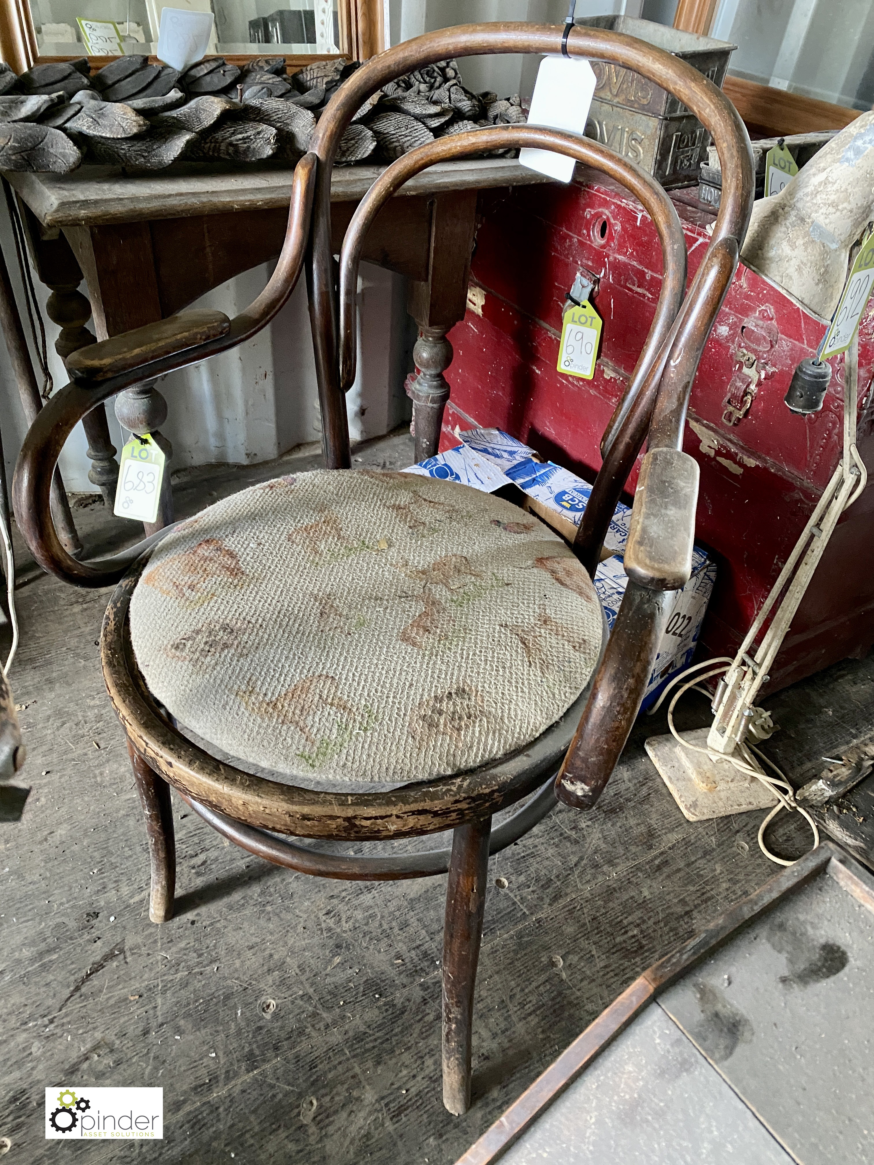 A Polish bentwood Carver Chair, circa 1920s, 36in high