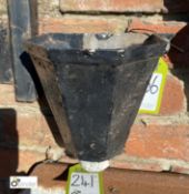 A cast Drainpipe Water Hopper, 9in high