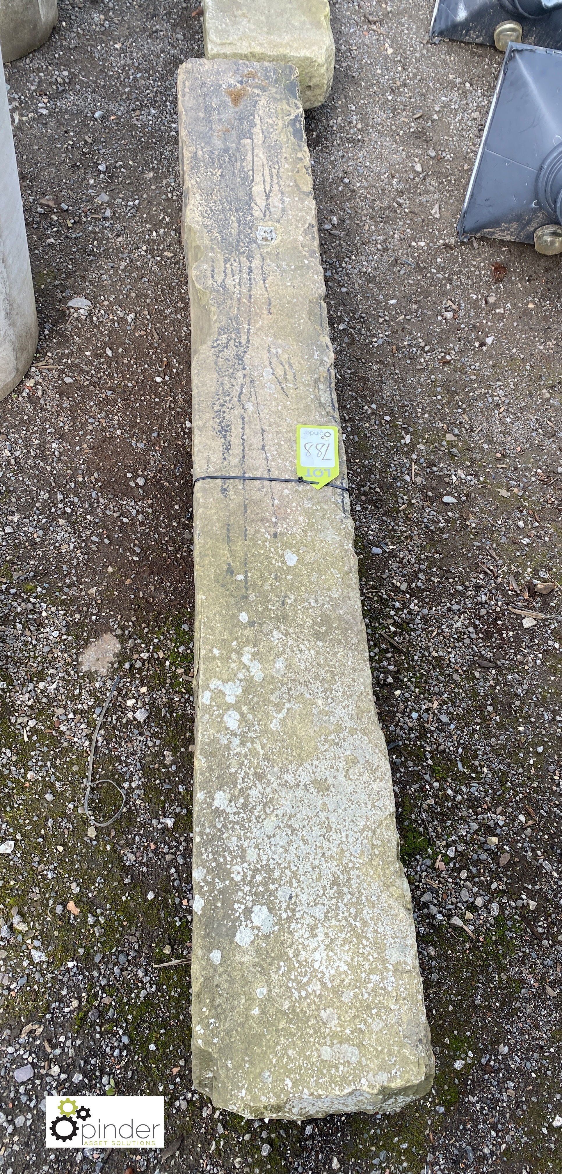 A Victorian Yorkshire Stone Gatepost, circa 1880s, 74in high x 10in wide x 9in deep