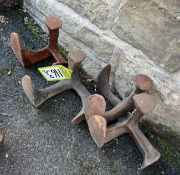 4 antique cast iron Cobblers Lasts