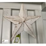 A white shabby chic Hamish 5-pointed Star, 21in high