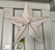 A white shabby chic Hamish 5-pointed Star, 21in high