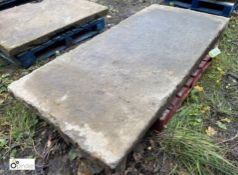A large Georgian Yorkshire Stone Step/Tabletop, 5in high x 37in wide x 81in long (Located at Deep