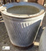 An original galvanised Dolly/Peggy Tub, circa 1920s, 21in high x 19in diameter