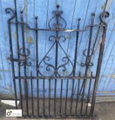A Victorian wrought iron Pedestrian Gate, with scroll work decoration, 46in high x 32in wide