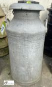 An original vintage Milk Churn, stamped ‘Milk Marketing Board, 10 gallons’, 28in high