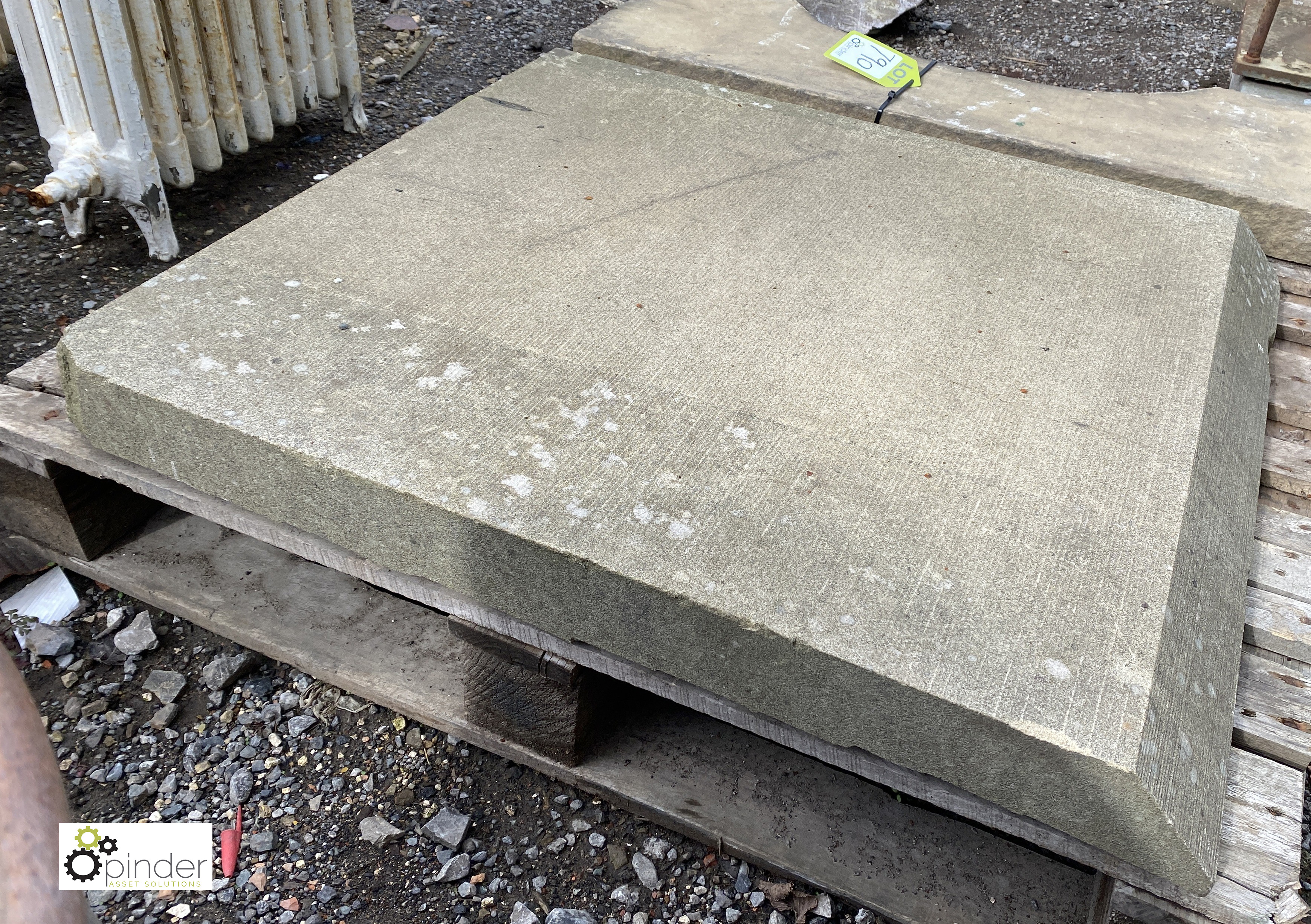 A Yorkshire Stone Doorstep, circa early 1900s, 3.5in high x 29in wide x 33in long - Image 3 of 4