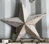 A shabby chic Hamish 5-pointed Star, 21in high