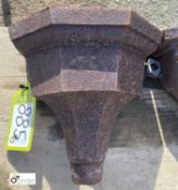 A Victorian cast iron Rain Hopper, 9in high