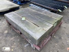 A set 4 Victorian Yorkshire Stone Steps, 6in high x 10in wide x 44in long (Located at Deep Lane,