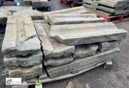 A pallet reclaimed Victorian Yorkshire Stone Gullies, 12in wide, approx. 34 linear feet (Located
