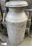 An original vintage aluminium Milk Churn, ‘Craven Dairies, Leeds’, 29in high x 14in diameter