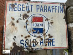 A vintage double sided enamel Sign ‘Regent Paraffin Sold Here’ 14in high x 18in wide