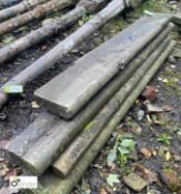 5 pieces reclaimed Victorian bullnosed Garden Edging, approx. 27.6 linear feet (Located at Deep