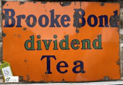 An antique enamel Sign ‘Brooke Bond Tea’, 20in high x 30in wide