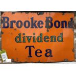 An antique enamel Sign ‘Brooke Bond Tea’, 20in high x 30in wide