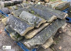 A pallet reclaimed Georgian Yorkshire Gritstone Ridges, 11in wide, approx. 52 linear feet (Located