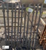 11 Victorian cast iron Balustrade Stair Spindles, 40in high