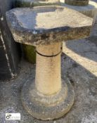 A reconstituted stone Bird Bath, 15in high x 12in diameter