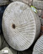 An original hand carved granite Mill Wheel, 24in diameter