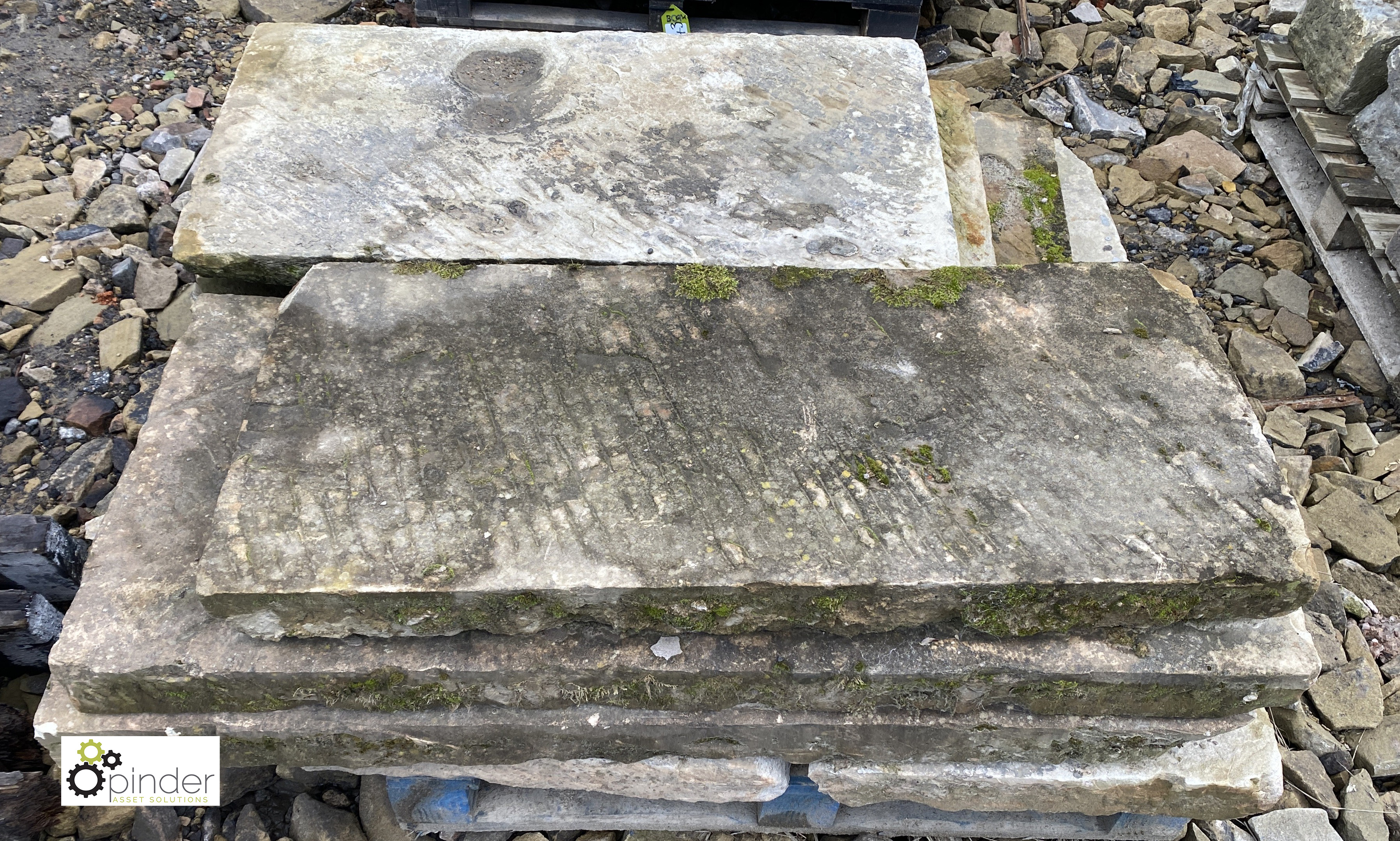 A pallet reclaimed Yorkshire Stone Copings, 18in wide, approx. 29 linear feet (Located at Deep Lane, - Image 5 of 6