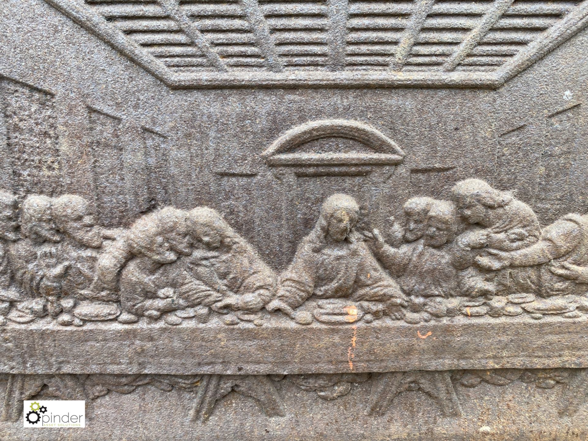 A cast iron Wall Plaque, depicting The Last Supper, circa 1900s, 14in high x 26in wide - Image 2 of 3