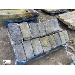 A Victorian Yorkshire Stone triangular Coping, 15in wide, approx. 15 linear feet (Located at Deep