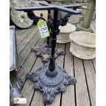 A cast iron single pedestal Conservatory/Pub Table, maker’s mark ‘T Green & Son, Leeds’, circa