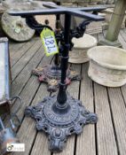 A cast iron single pedestal Conservatory/Pub Table, maker’s mark ‘T Green & Son, Leeds’, circa