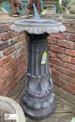 An original Victorian Yorkshire Gritstone Sundial Balustrade, with fluted classical decoration and