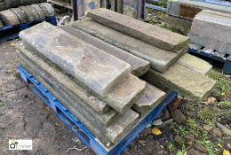 A pallet reclaimed Victorian Yorkshire Stone bullnosed Garden Edging, approx. 72 linear feet (