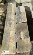 5 pieces Victorian Yorkshire Stone Coping, 3in high x 11in wide x approx. total length 18.8ft