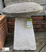 A reconstituted stone Staddle Stone, 27in high x 22in diameter