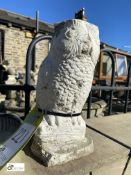 A reconstituted stone Statue of an owl, 9in high