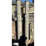 A pair Victorian Yorkshire Stone tapered Columns, 86in high