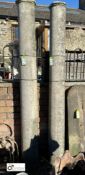 A pair Victorian Yorkshire Stone tapered Columns, 86in high