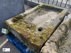 A Victorian Yorkshire Stone Sink, 7in high x 21in wide x 35in long