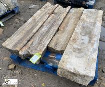 4 pieces reclaimed Georgian Yorkshire Stone Water Gullies, 10in wide, approx. 15 linear feet (