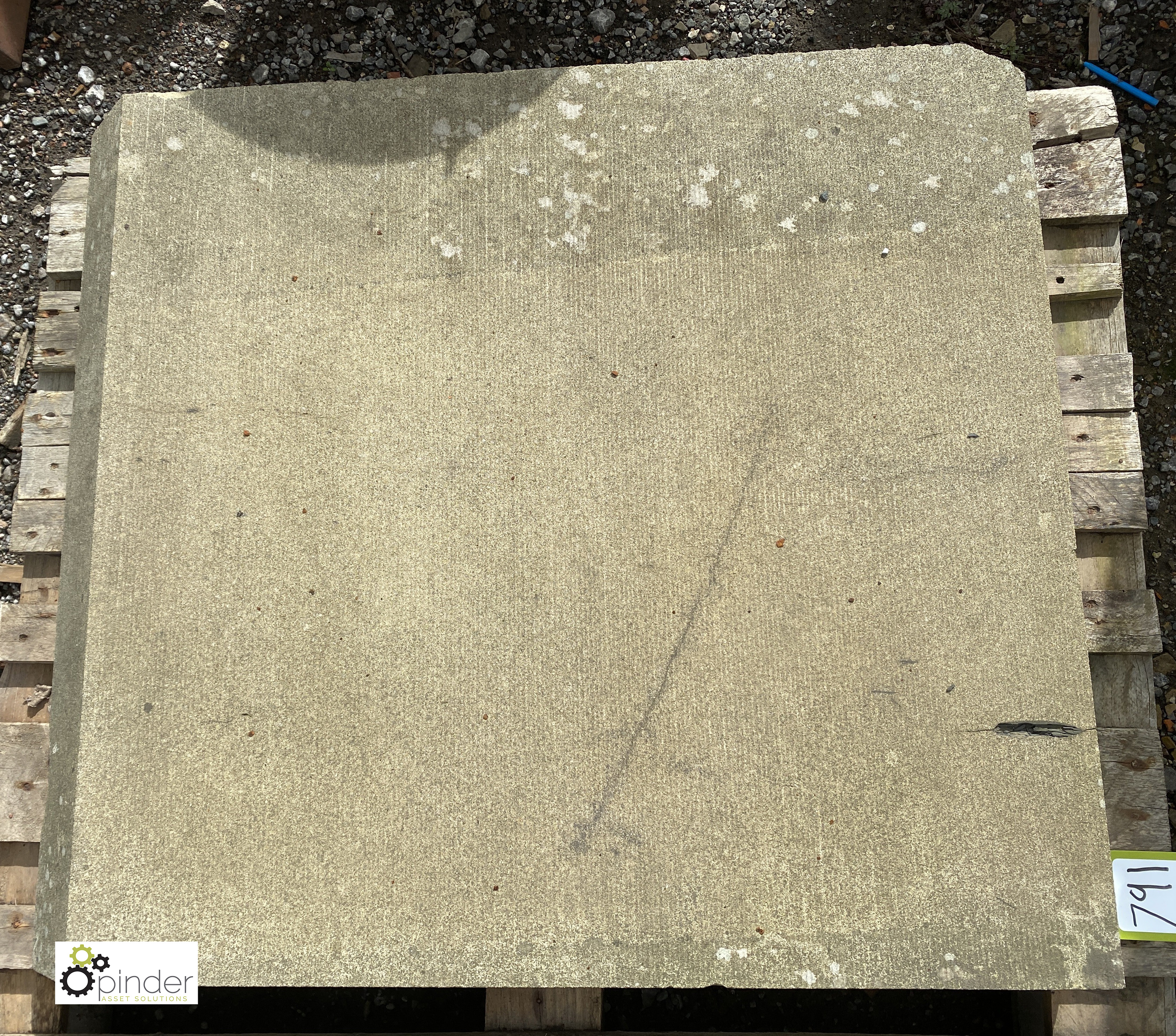 A Yorkshire Stone Doorstep, circa early 1900s, 3.5in high x 29in wide x 33in long